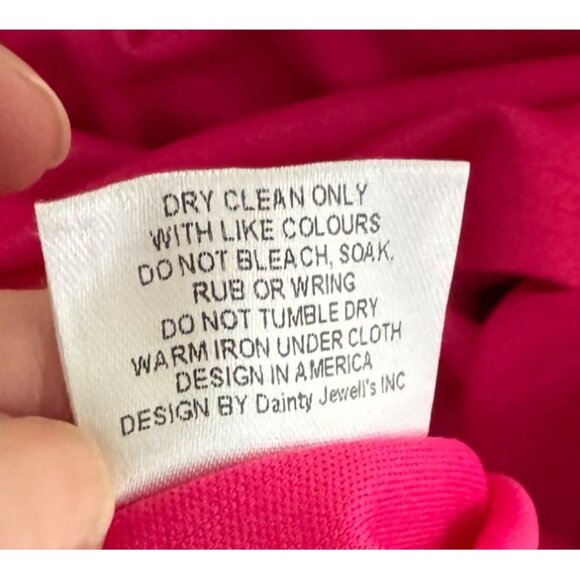 Lace Midi Dress With Velvet Bow Belt By Dainty Jewells - Womens M - Bright Pink - Picture 8 of 16